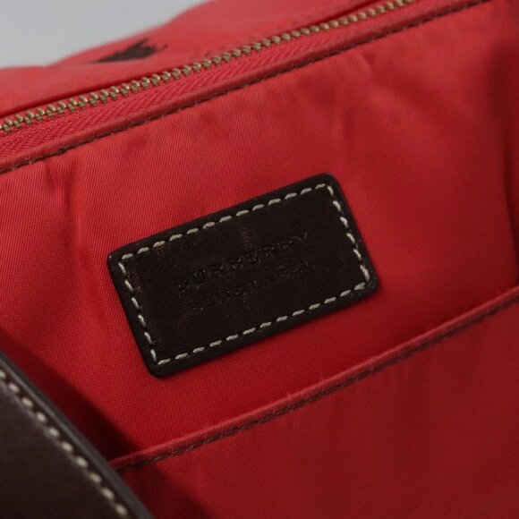 BURBERRY Blue Label Tote Bag Nylon Red Auth - Picture 12 of 16